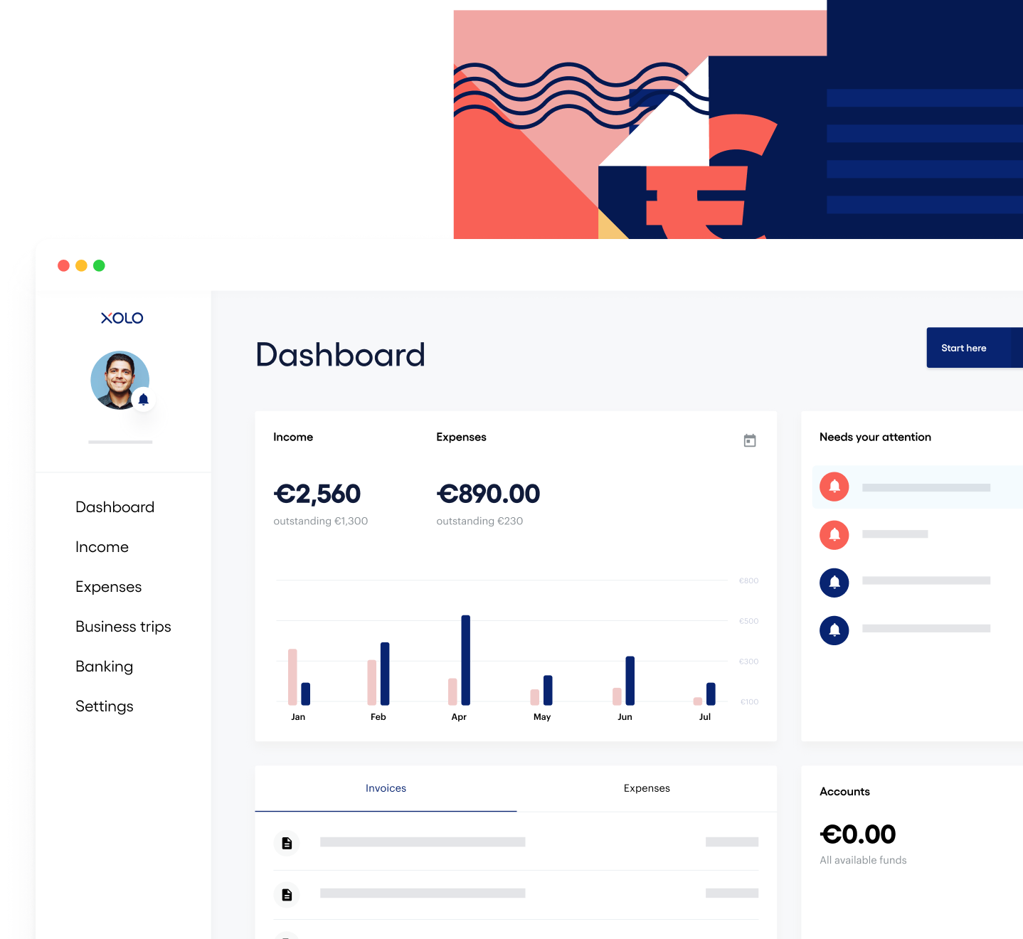 Image of Xolo selfservice dashboard