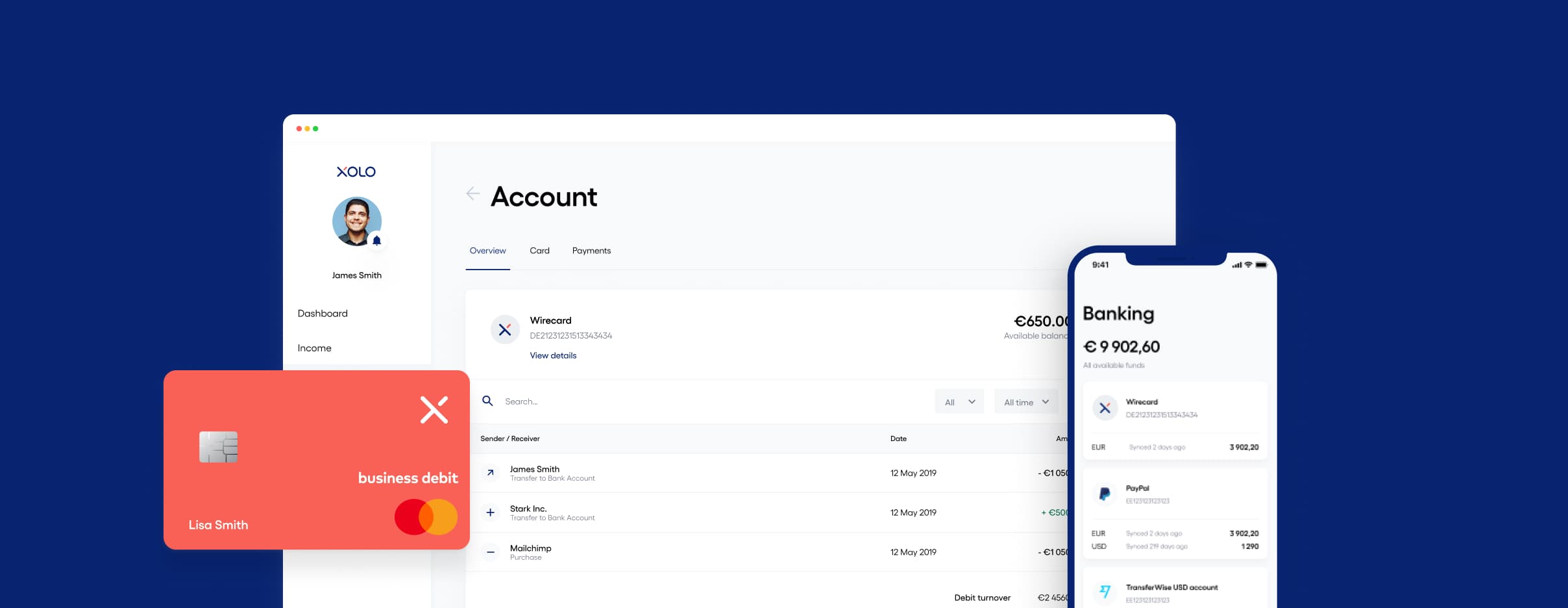 Image of Xolo's bank account