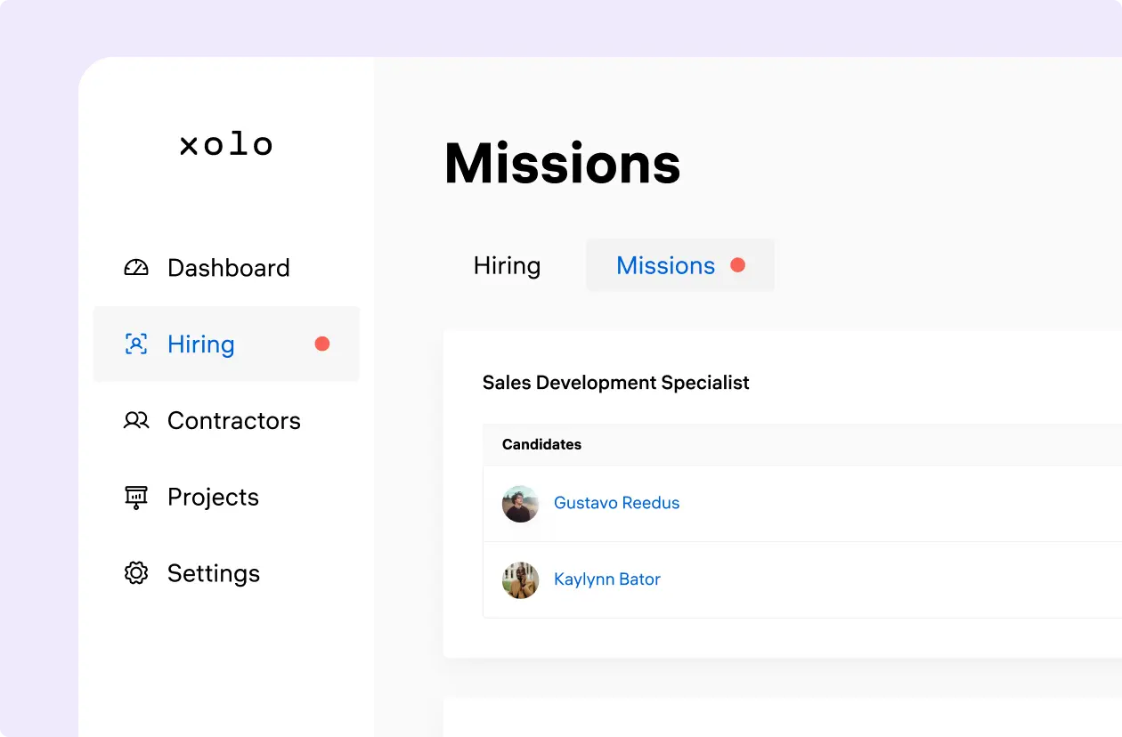 Images of missions section